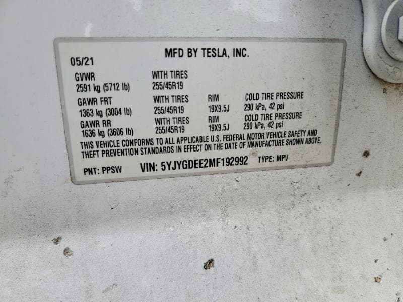 2021 TESLA MODEL Y 13