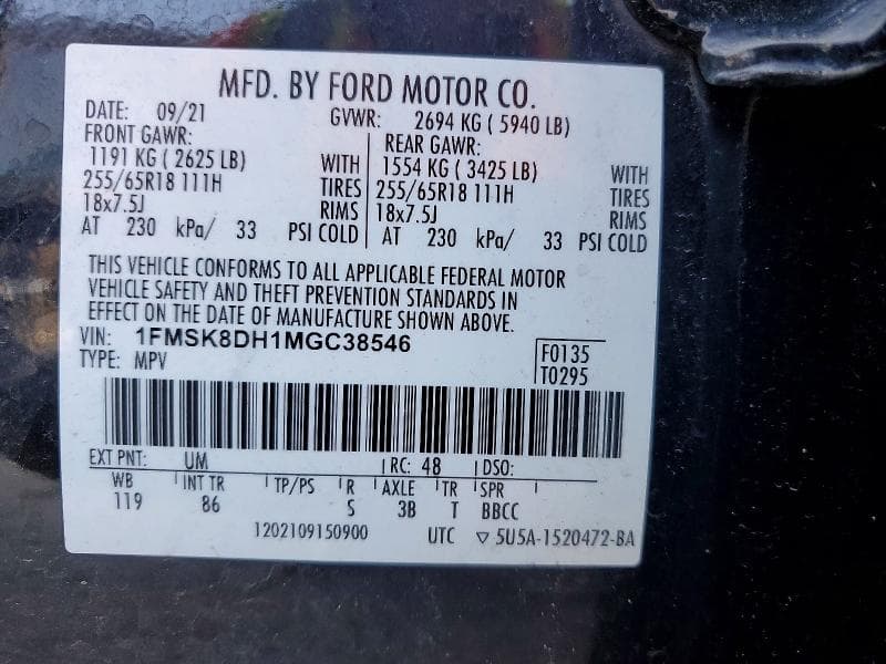 2021 FORD EXPLORER XLT 13