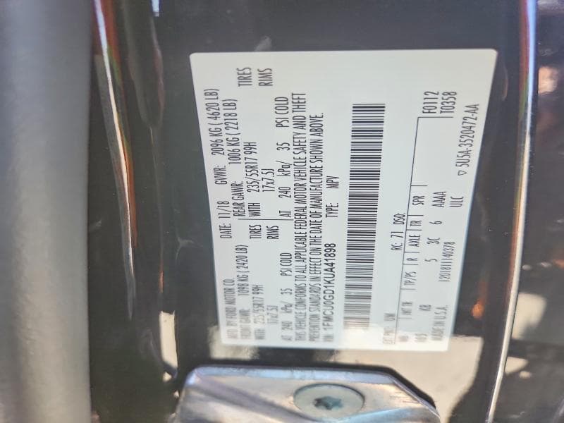 2019 FORD ESCAPE SE 12