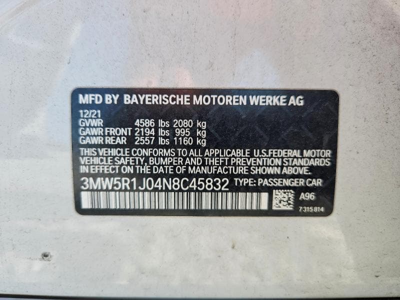 2022 BMW 330I 13