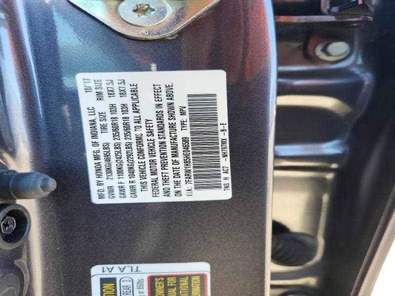 2017 HONDA CR-V EXL 12