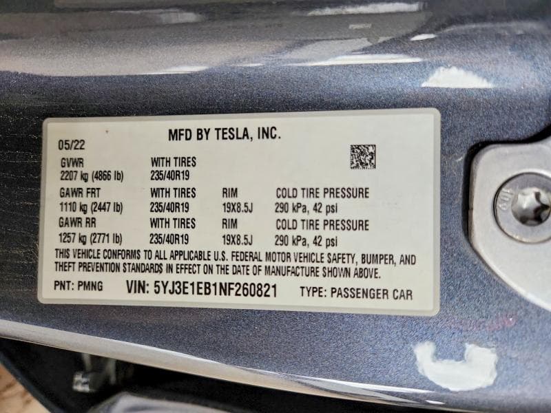 2022 TESLA MODEL 3 13