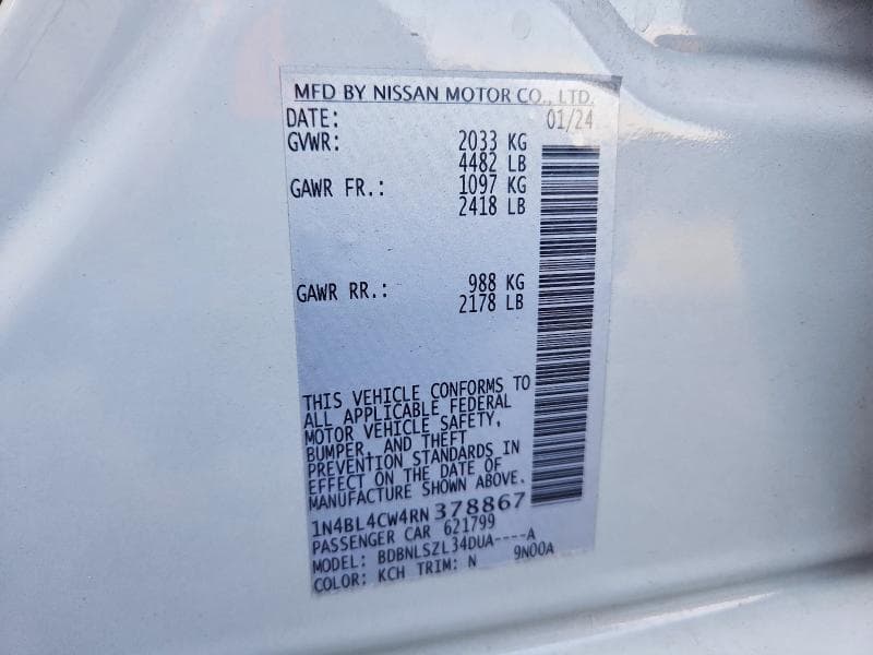 2024 NISSAN ALTIMA SR 13