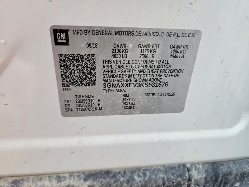 2019 CHEVROLET EQUINOX PREMIER 13