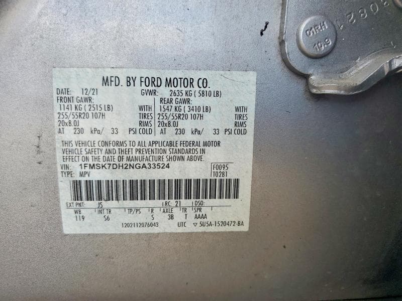 2022 FORD EXPLORER XLT 13