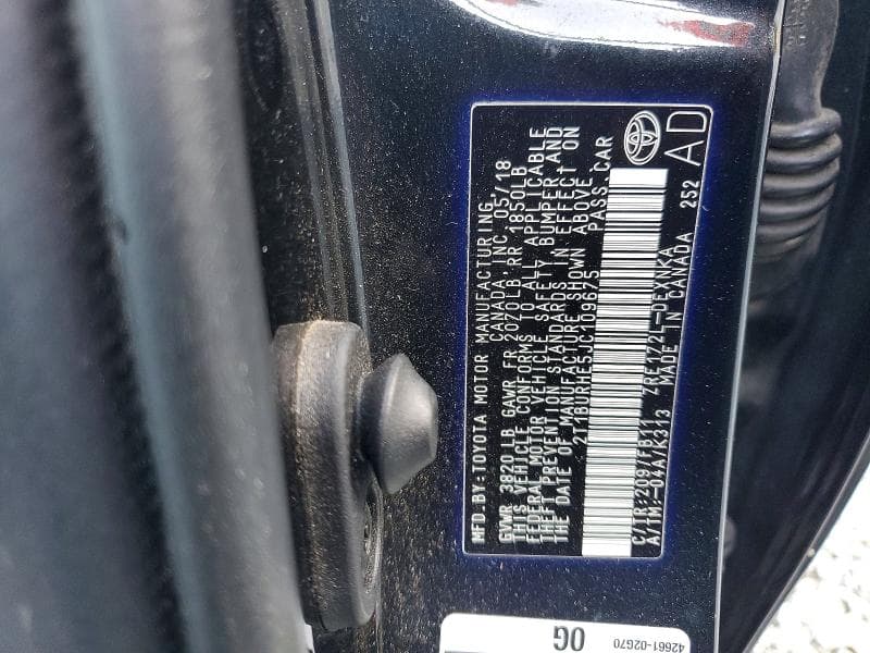 2018 TOYOTA COROLLA LE 13