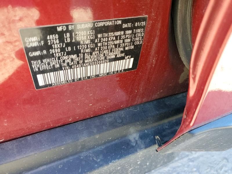2025 SUBARU OUTBACK LIMITED 13