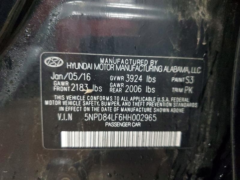 2017 HYUNDAI ELANTRA SE 13