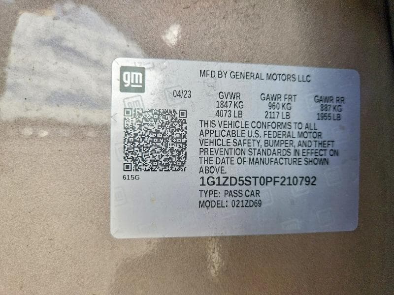 2023 CHEVROLET MALIBU LT 12