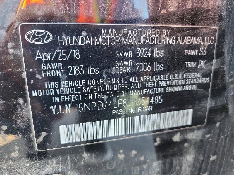 2018 HYUNDAI ELANTRA SE 13