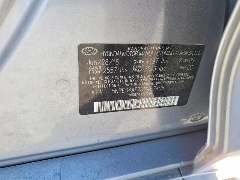 2017 HYUNDAI SONATA SPORT 12