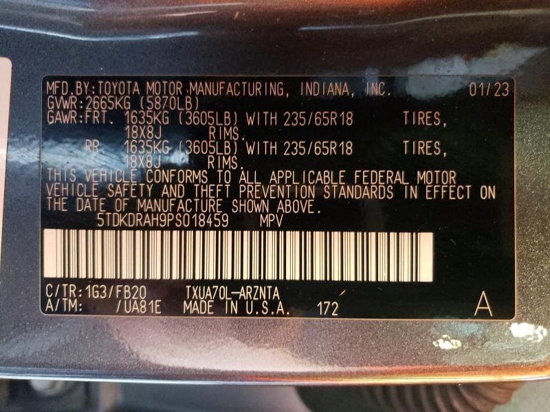 2023 TOYOTA HIGHLANDER LE 14