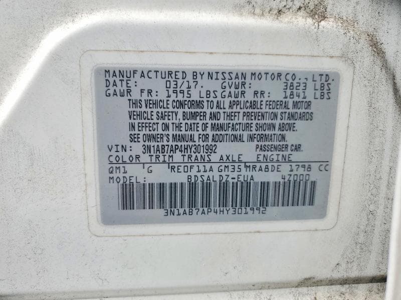 2017 NISSAN SENTRA SV 13