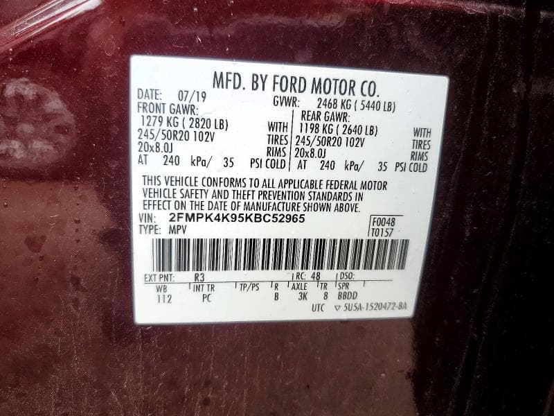 2019 FORD EDGE TITANIUM 13