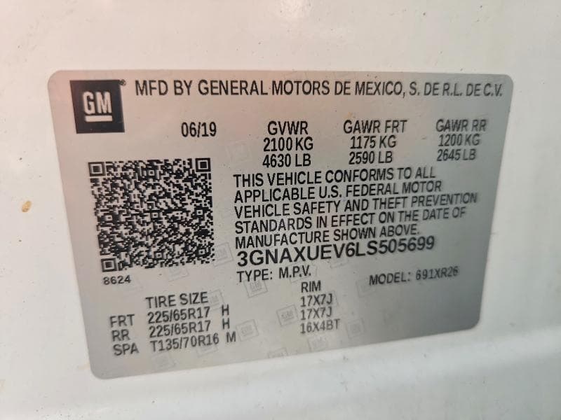 2020 CHEVROLET EQUINOX LT 13