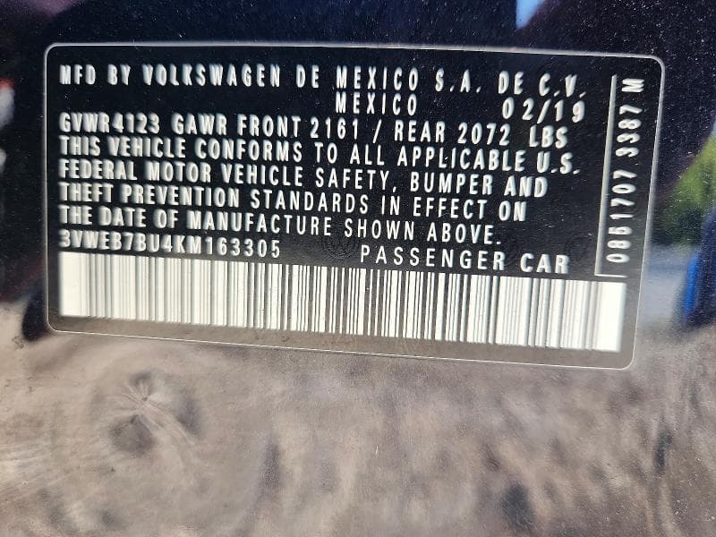 2019 VOLKSWAGEN JETTA SEL 12
