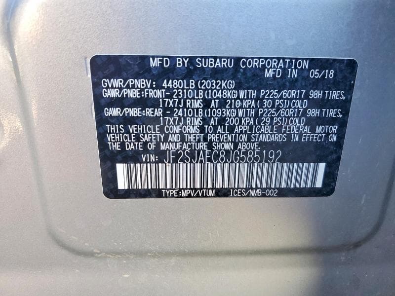 2018 SUBARU FORESTER 2.5I PREMIUM 13