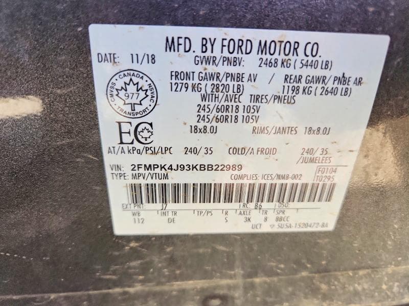 2019 FORD EDGE SEL 13