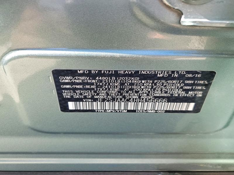 2017 SUBARU FORESTER 2.5I 12