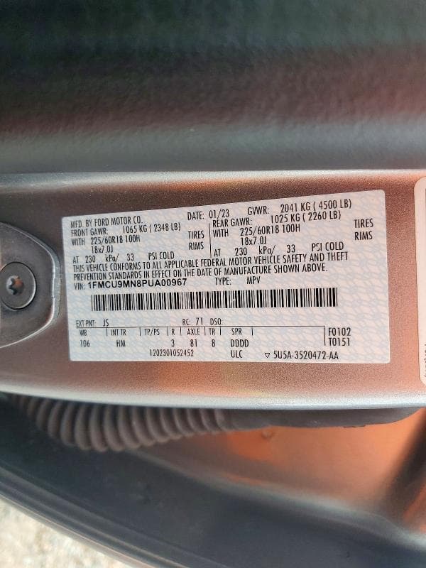 2023 FORD ESCAPE ST LINE 13