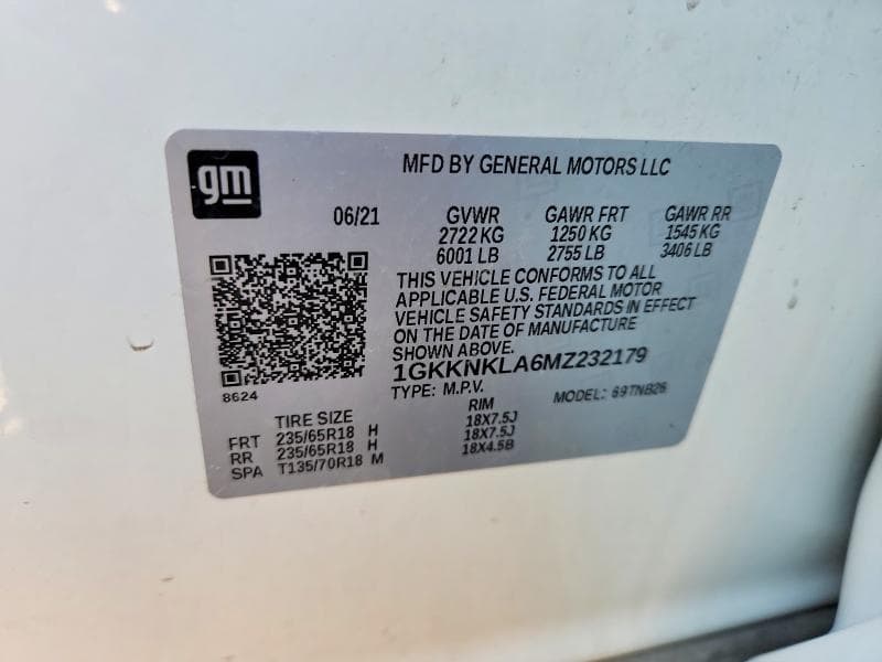 2021 GMC ACADIA SLE 14