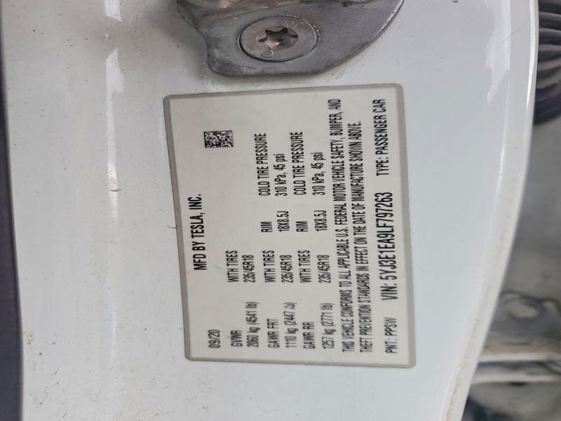 2020 TESLA MODEL 3 13