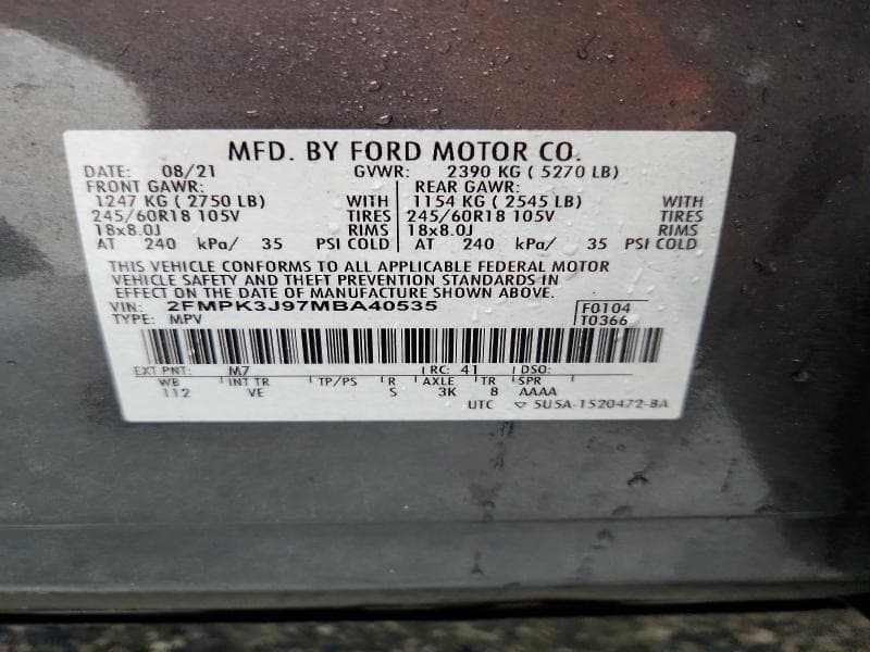 2021 FORD EDGE SEL 13