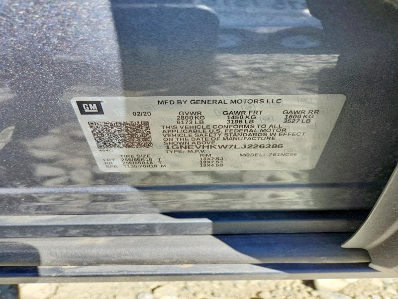 2020 CHEVROLET TRAVERSE LT 12