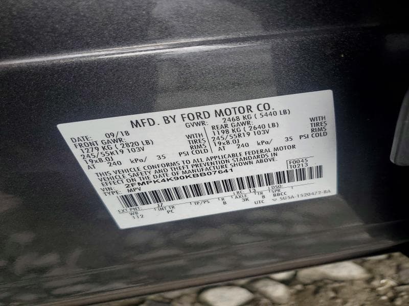 2019 FORD EDGE TITANIUM 12