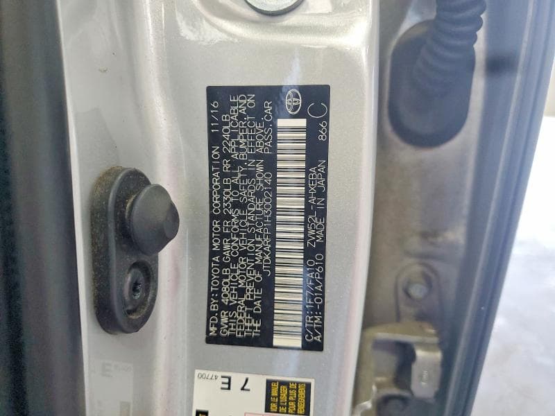 2017 TOYOTA PRIUS PRIME PLUS 12
