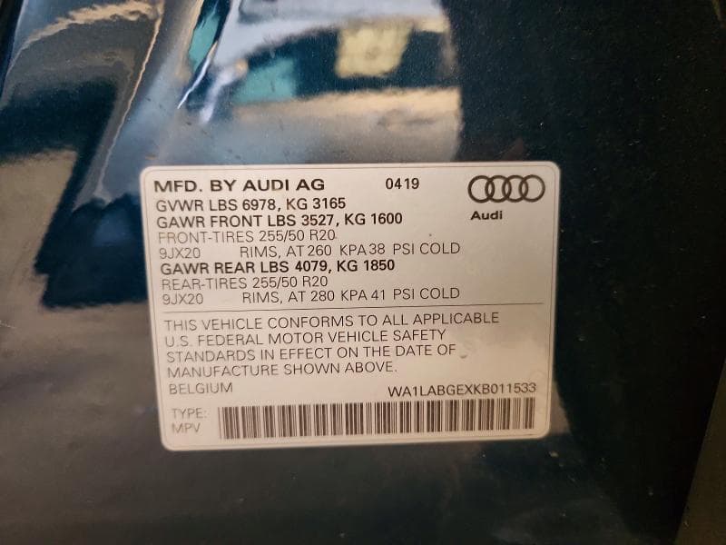 2019 AUDI E-TRON PREMIUM PLUS 13