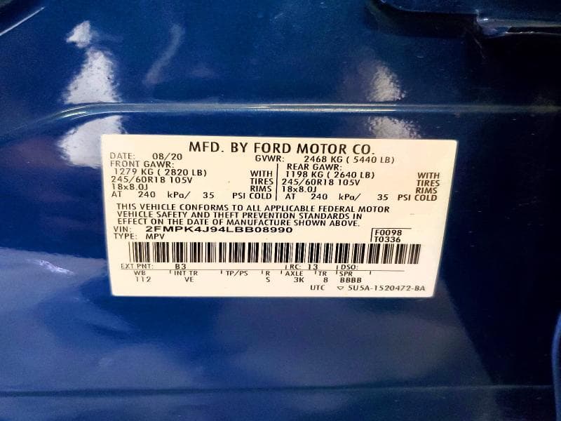 2020 FORD EDGE SEL 13