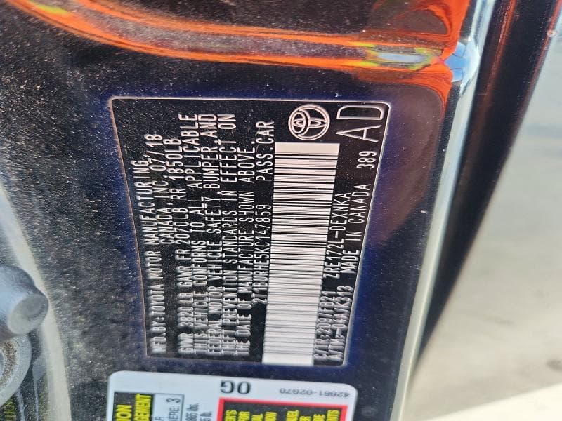 2019 TOYOTA COROLLA LE 13