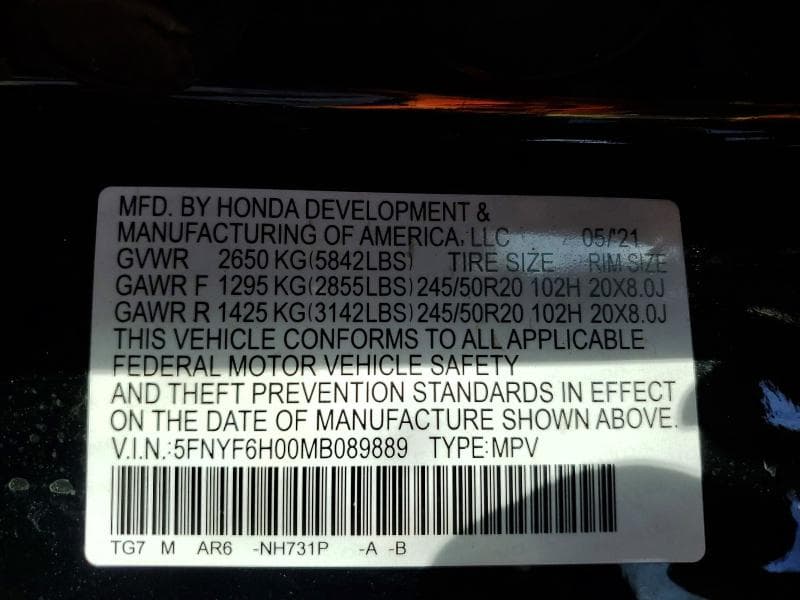 2021 HONDA PILOT ELITE 13