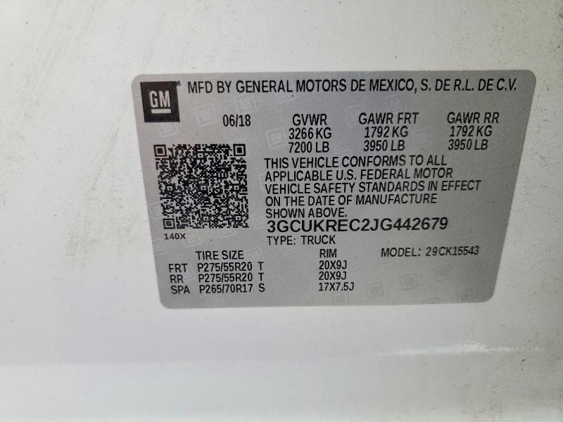2018 CHEVROLET SILVERADO K1500 LT 12