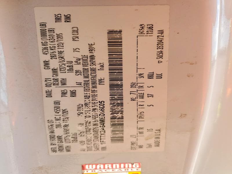 2021 FORD 250 PU SUP 13