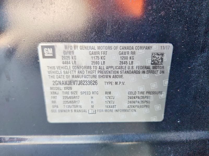 2018 CHEVROLET EQUINOX LT 13