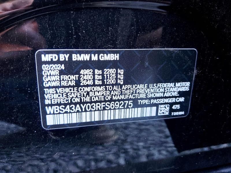 2024 BMW M3 COMPETITION 12