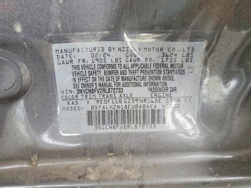 2024 NISSAN VERSA SR 12
