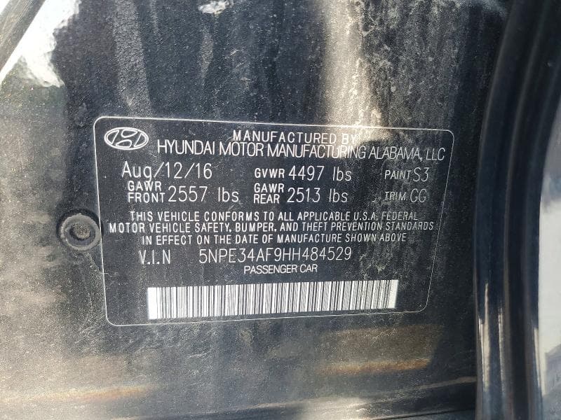 2017 HYUNDAI SONATA SPORT 12