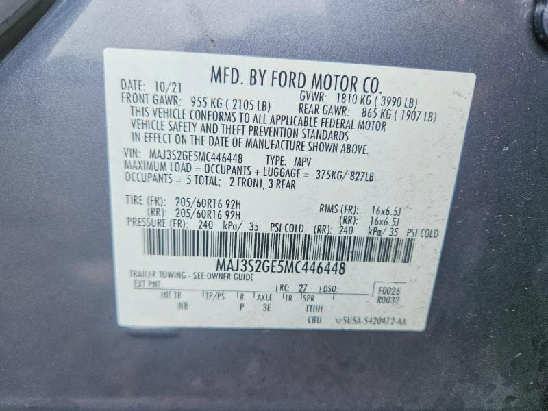 2021 FORD ECOSPORT SE 13