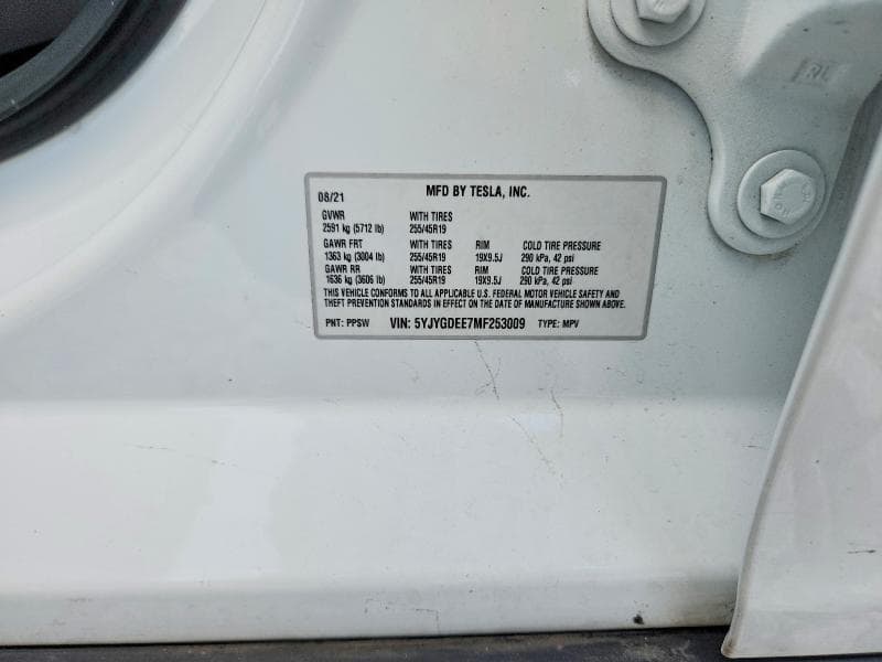 2021 TESLA MODEL Y 12
