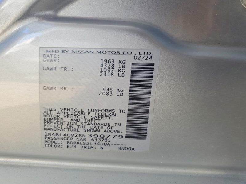 2024 NISSAN ALTIMA SR 12