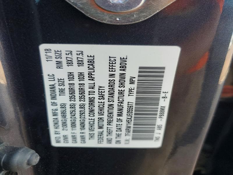 2018 HONDA CR-V EX 13