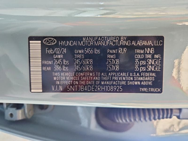 2024 HYUNDAI SANTA CRUZ SEL 12