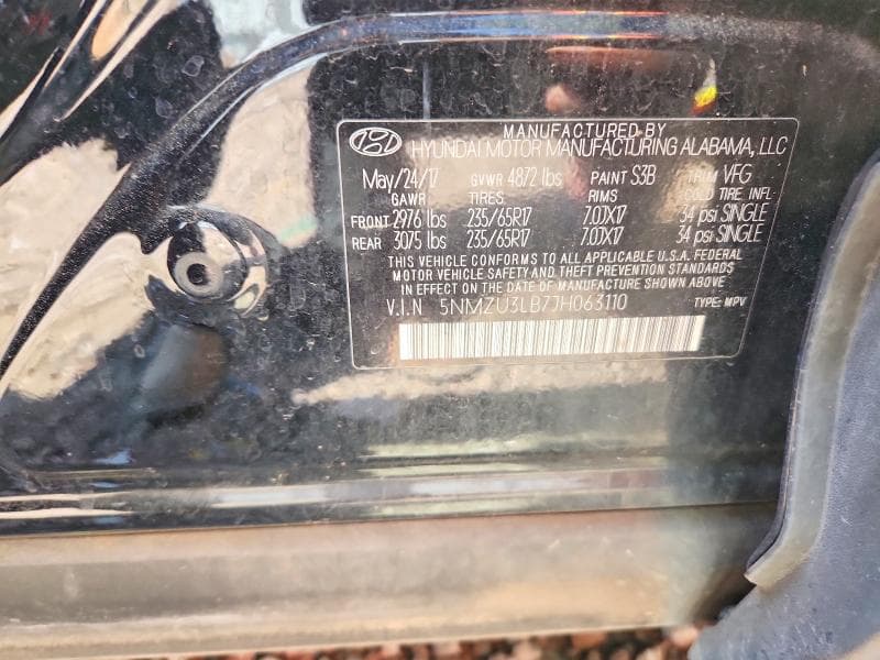 2018 HYUNDAI SANTA FE SPORT 2.4L 12
