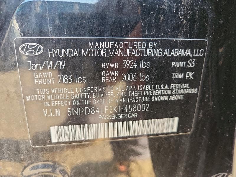 2019 HYUNDAI ELANTRA SEL 12