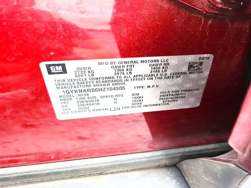 2017 CADILLAC XT5 13