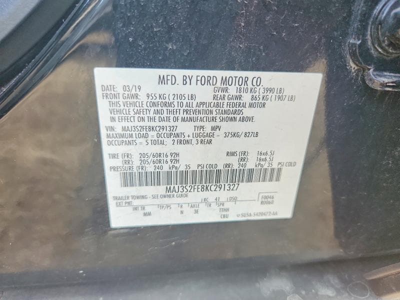 2019 FORD ECOSPORT S 12
