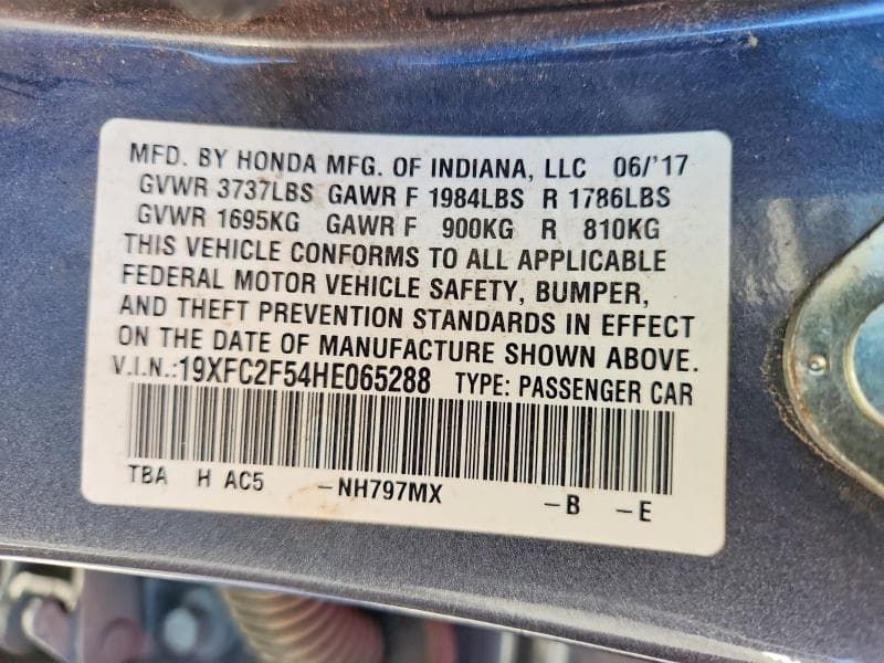 2017 HONDA CIVIC LX 12